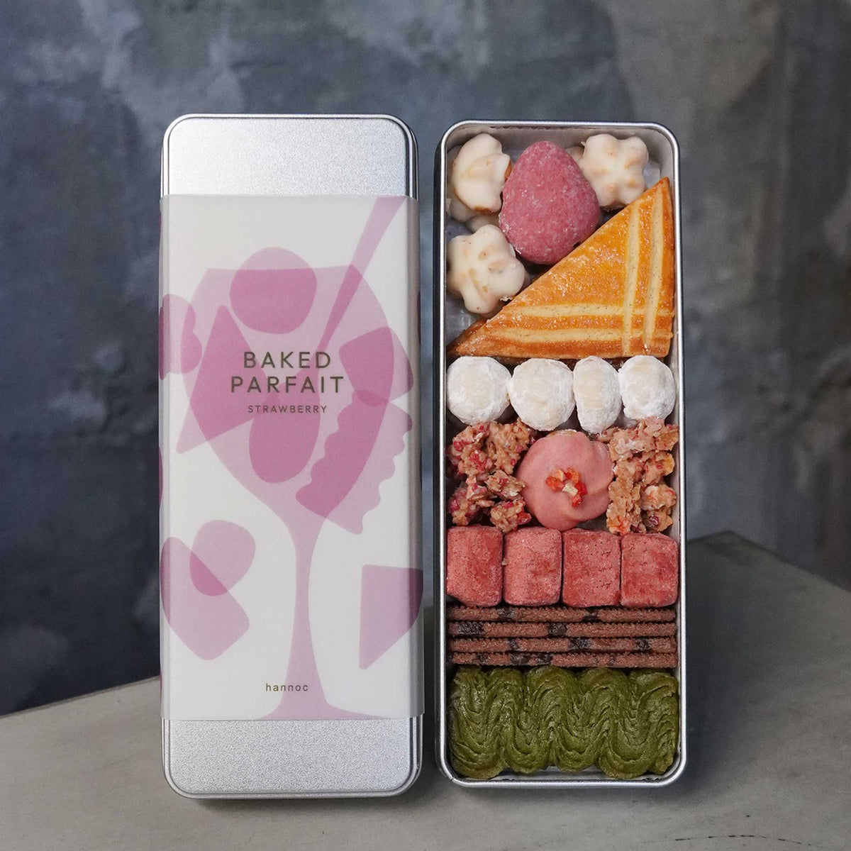 【9/18(金)18:00発売】"パフェのクッキー缶" Baked Parfait - Strawberry -