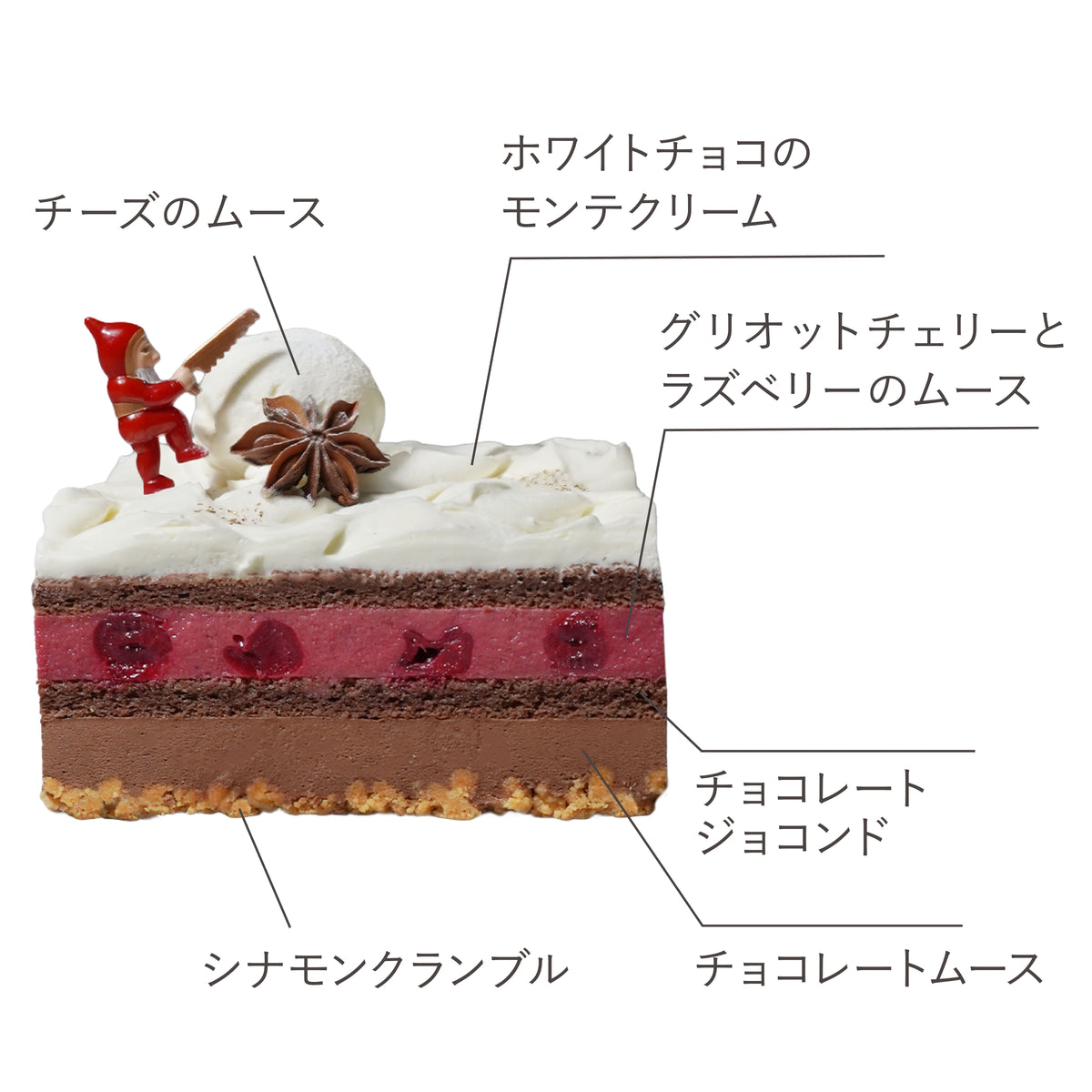 【11/2(月)20:00発売】クリスマスケーキ チムチェリー (冷凍配送)